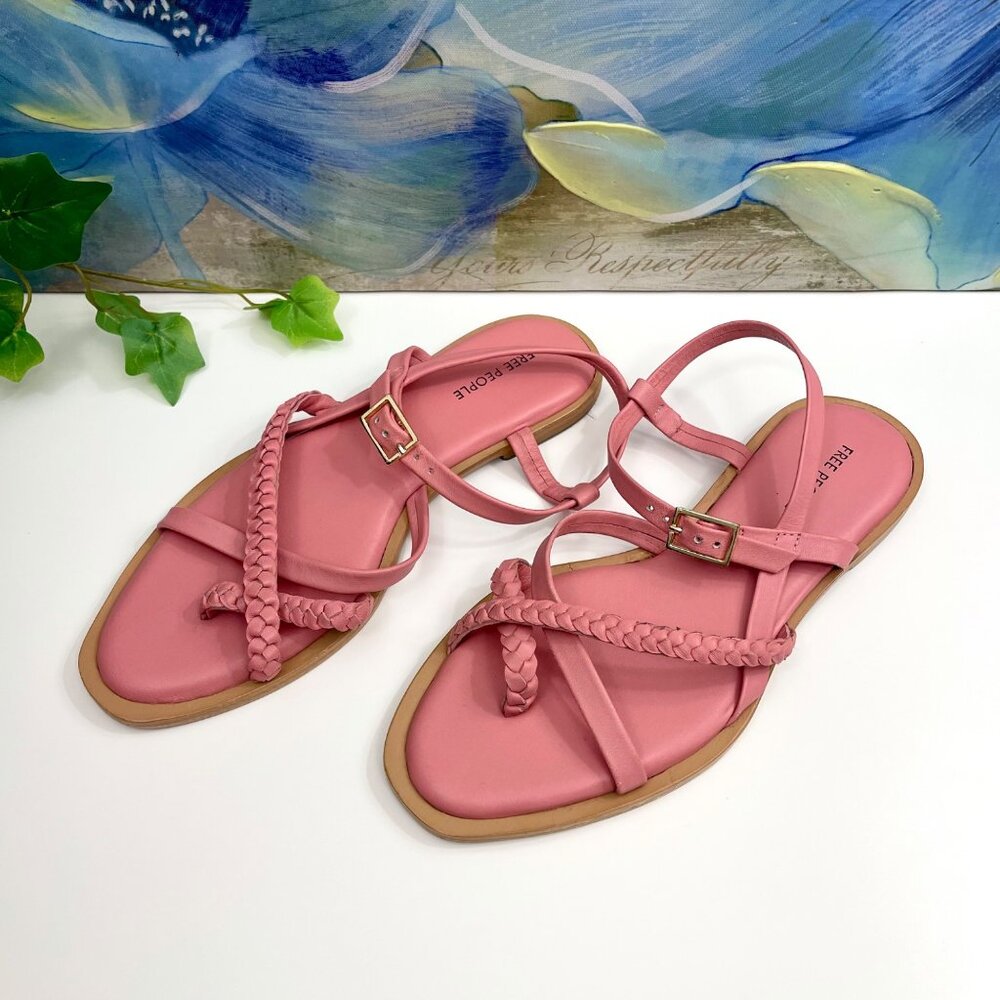 Free People Women's Sunny‎ Days Sandal In Pink Size 6 - Picture 7 of 14